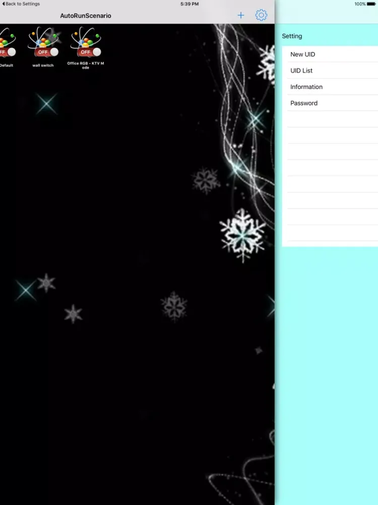 Capturas de pantalla de Just Light Smart Control iPad 