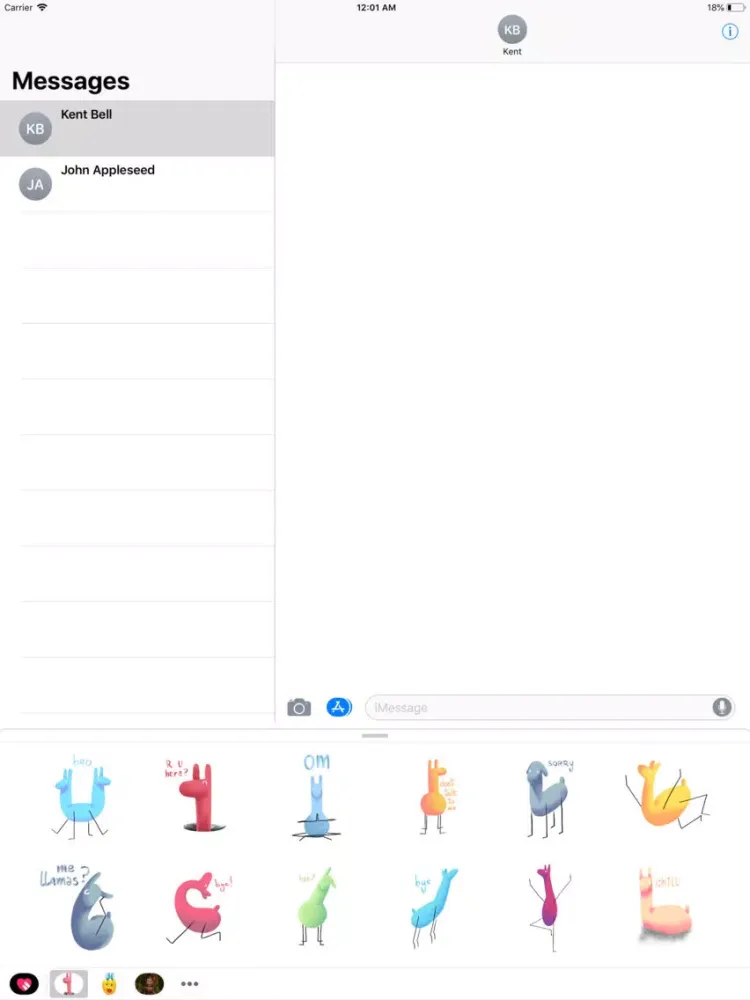 Just Llamas Stickers iPad  स्क्रीनशॉट