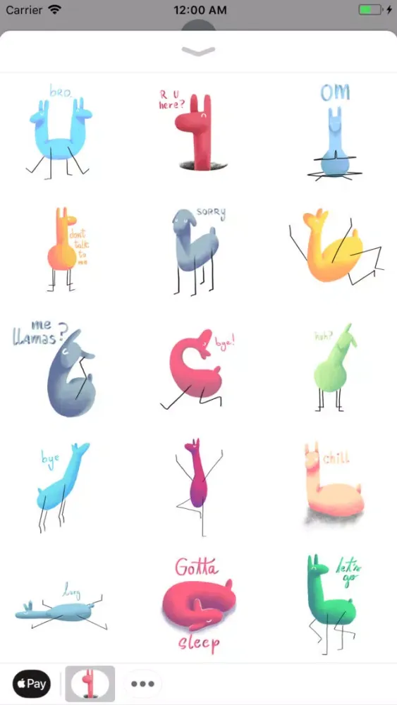 Just Llamas Stickers स्क्रीनशॉट