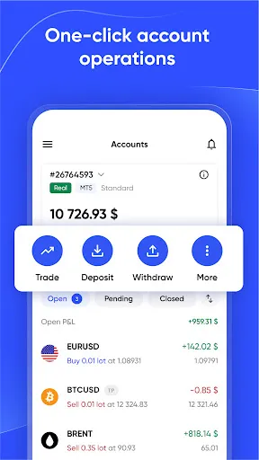 Zrzuty ekranu JustMarkets Trading