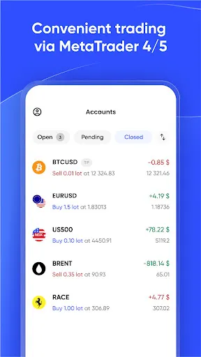 Zrzuty ekranu JustMarkets Trading
