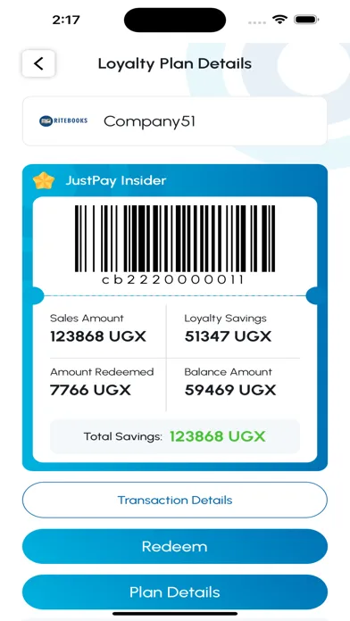 JustPayApp Screenshots