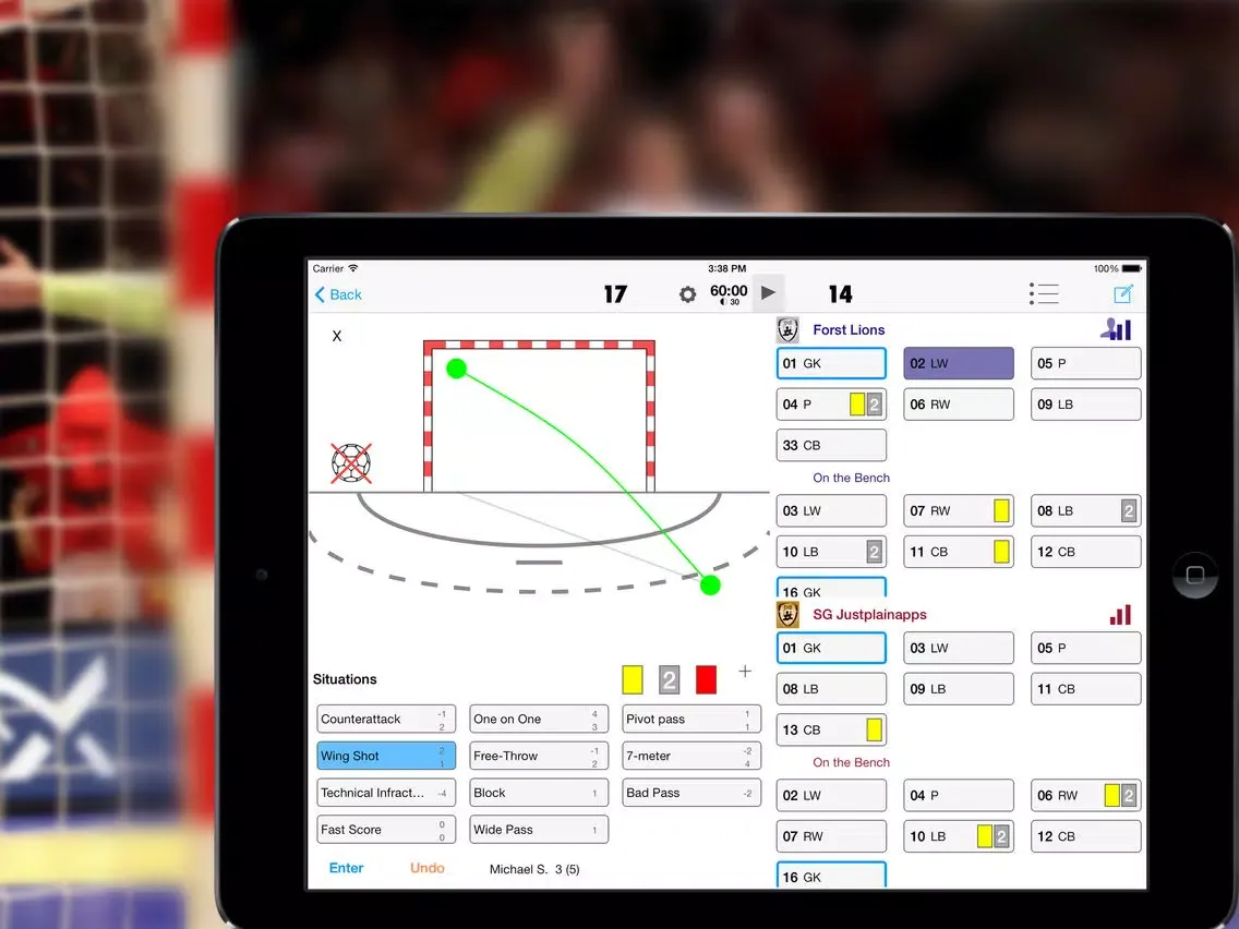Ảnh chụp màn hình của CoachBook Select - Handball Analysis & more iPad 