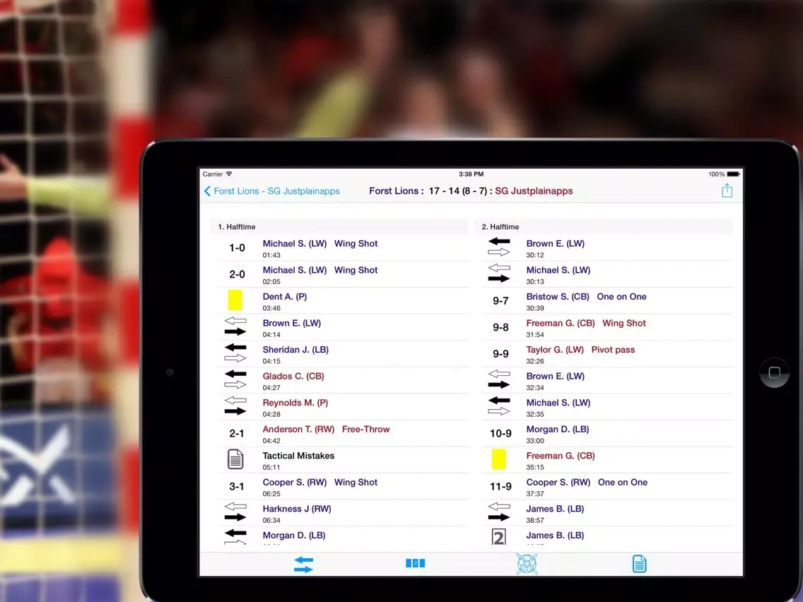 Ảnh chụp màn hình của CoachBook Select - Handball Analysis & more iPad 