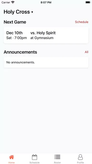 Ảnh chụp màn hình của CYO Sports