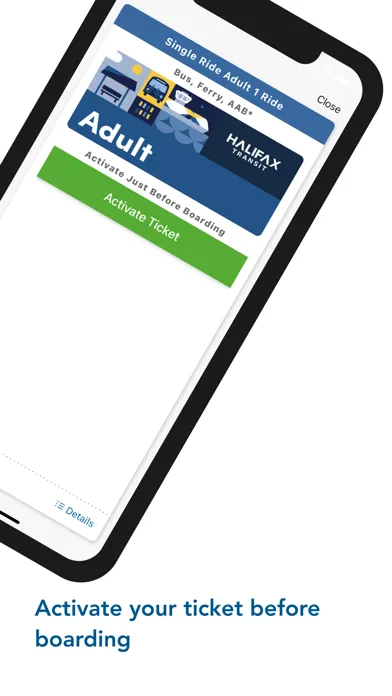 ภาพหน้าจอของ HFXGO Transit Passes