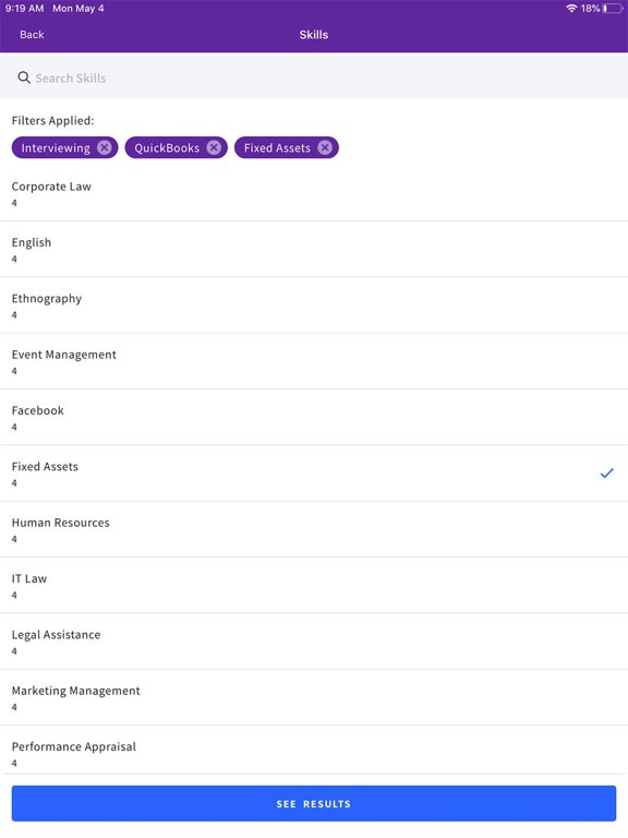 Sift Connect iPad  Screenshots