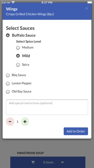 SOOP online ordering system Screenshots