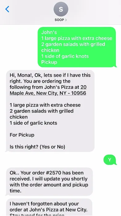 SOOP online ordering system Screenshots
