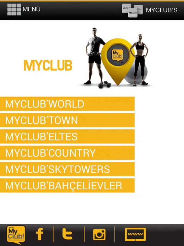 Capturas de tela do MyClub iPad 