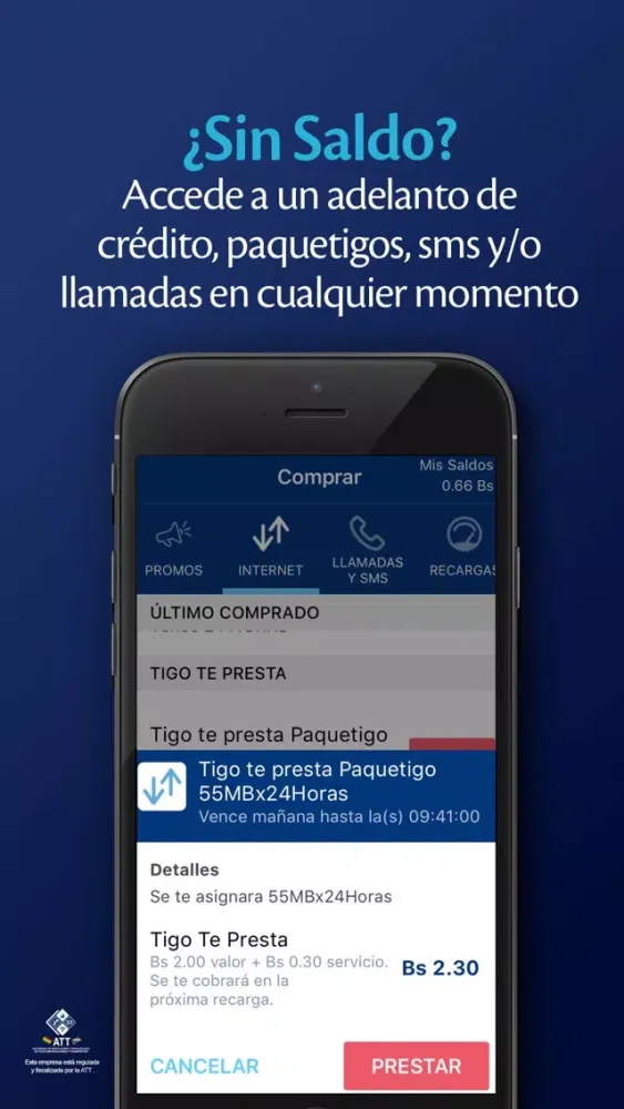 ภาพหน้าจอของ Tigo Shop Bolivia