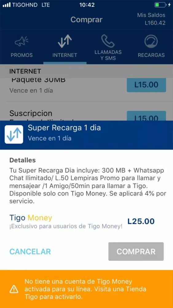 Capturas de pantalla de Tigo Shop Honduras