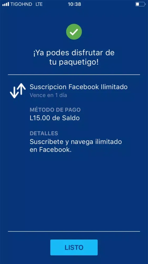 Capturas de pantalla de Tigo Shop Honduras