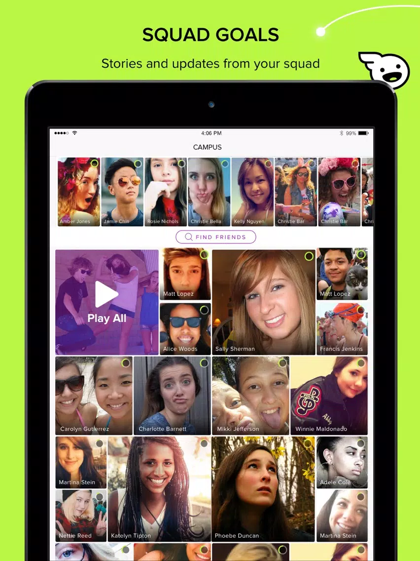 Tangkapan layar Jott Messenger iPad 