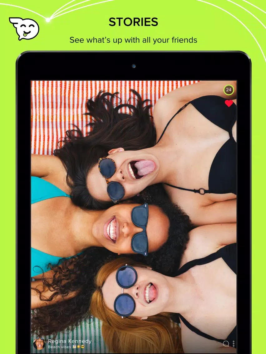 Tangkapan layar Jott Messenger iPad 