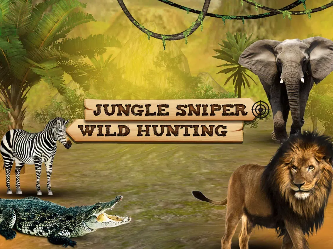 Jungle Sniper Wild Hunting 3D : Dark Forest Sniper Shooting Strike iPad  Screenshots