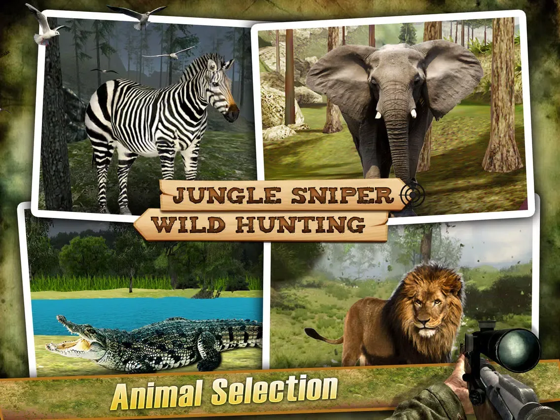 Jungle Sniper Wild Hunting 3D : Dark Forest Sniper Shooting Strike iPad  Screenshots