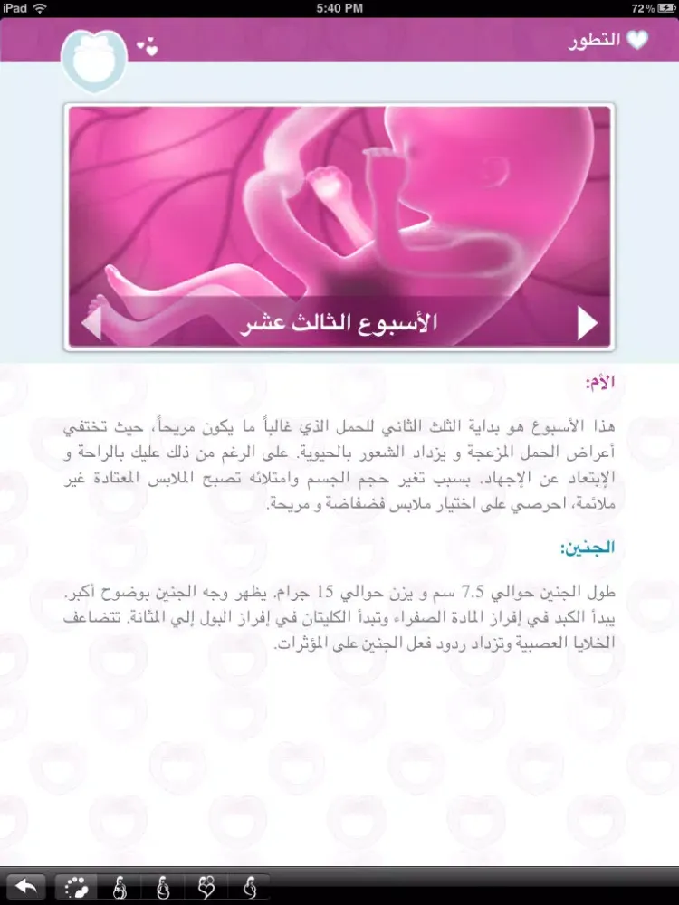 Captures d'écran de دليل الحمل - Pregnancy Guide iPad 