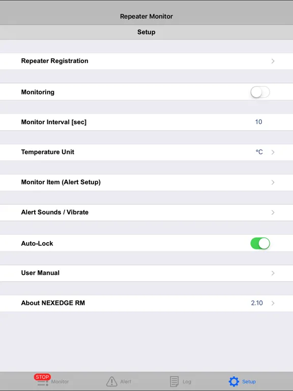NEXEDGE Repeater Monitor iPad 應用截圖