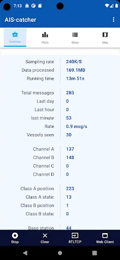 Ảnh chụp màn hình của AIS-catcher for Android