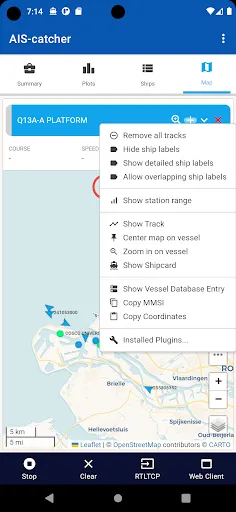 Ảnh chụp màn hình của AIS-catcher for Android
