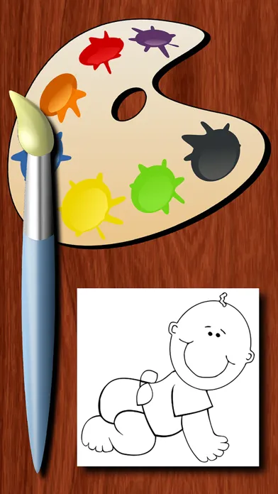 Tangkapan layar Younger Baby's Coloring Pages