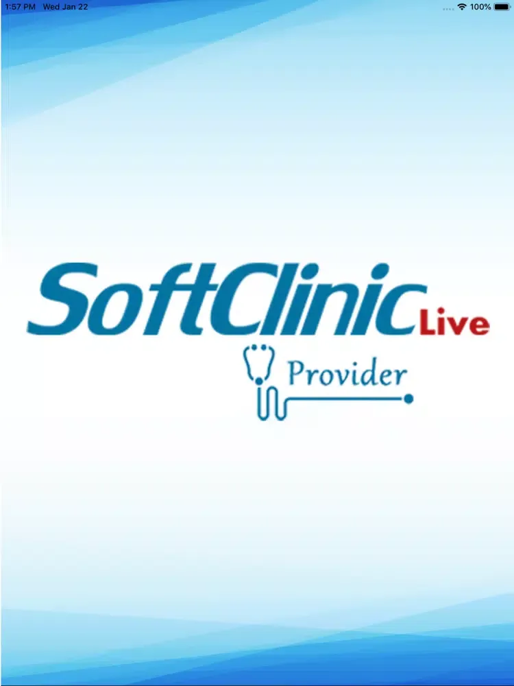 Ảnh chụp màn hình của SoftClinicLive Provider iPad 
