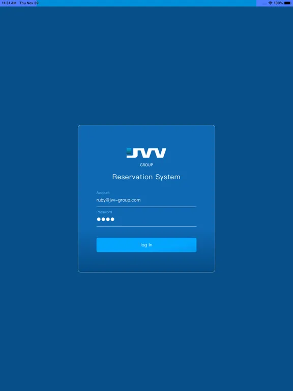 Screenshot di JVV Reservation iPad 