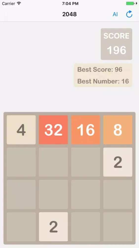 Tangkapan layar 2048 (AI Support)