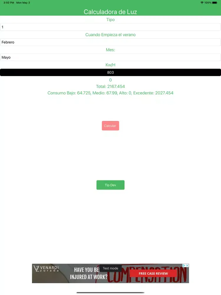 Screenshot di Calculadora de Luz México iPad 