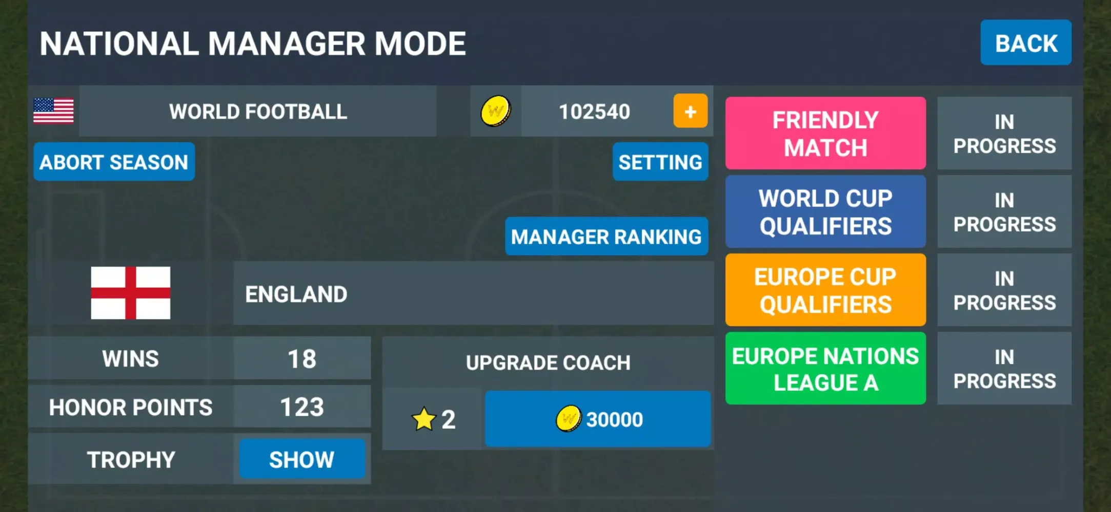 World Football Simulator Screenshots