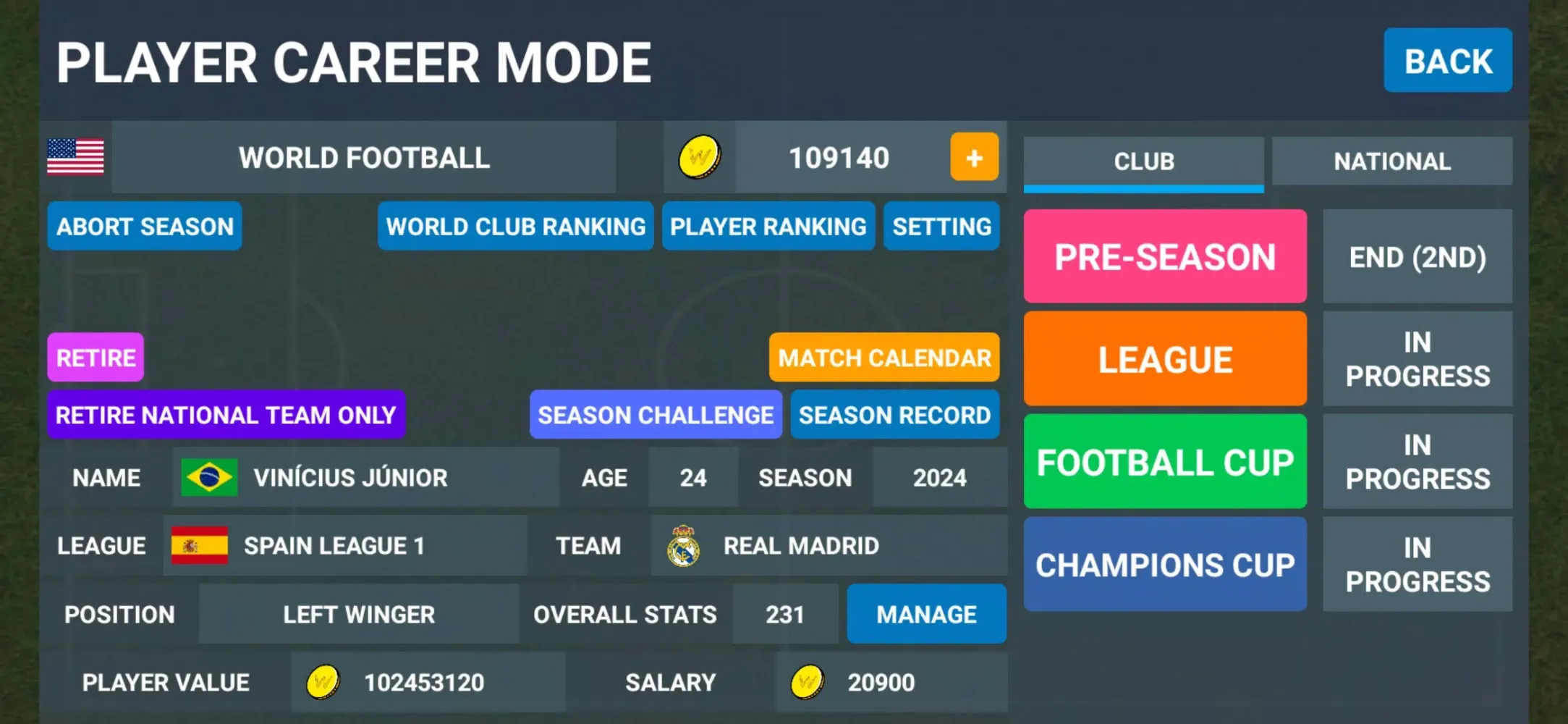 World Football Simulator Screenshots
