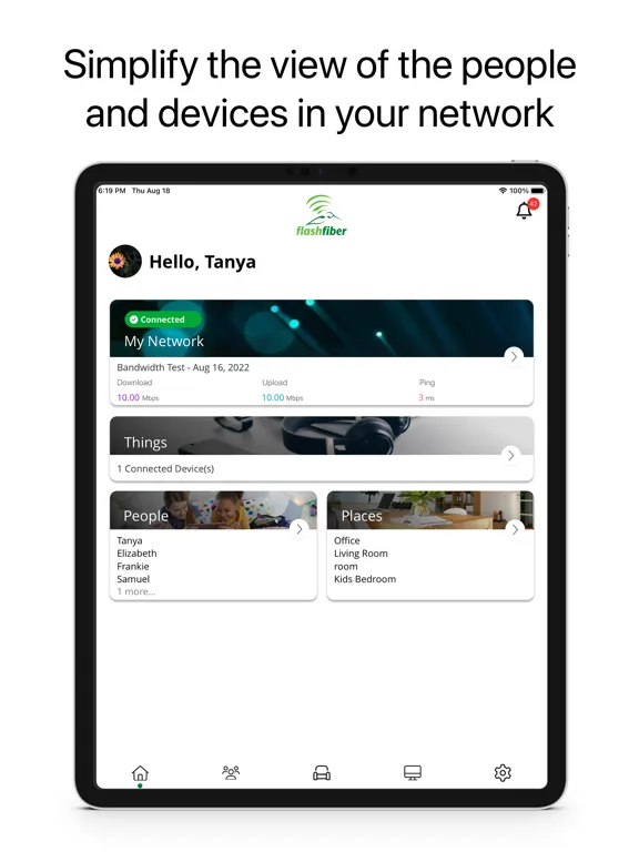 FlashFiber Home iPad  Screenshots