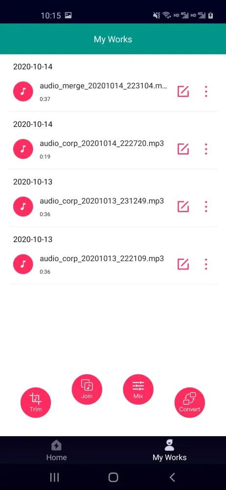 Captures d'écran de Gilisoft Audio Editor