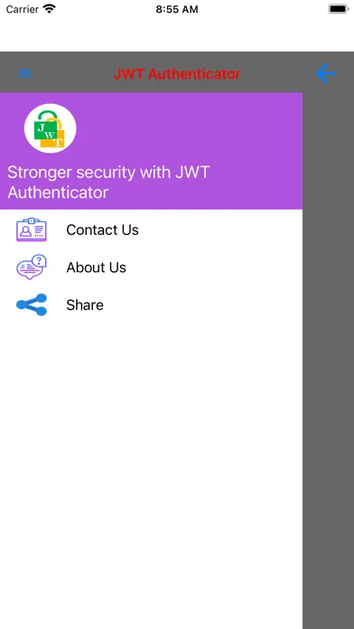 ภาพหน้าจอของ JWT Authenticator