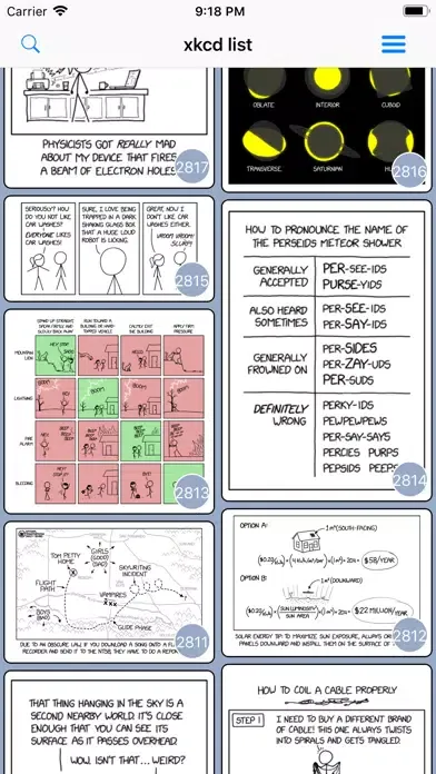 xkcd Comic Reader سکرین شاٹس