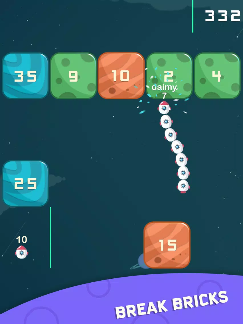 Space Race - Snake and Blocks iPad  स्क्रीनशॉट