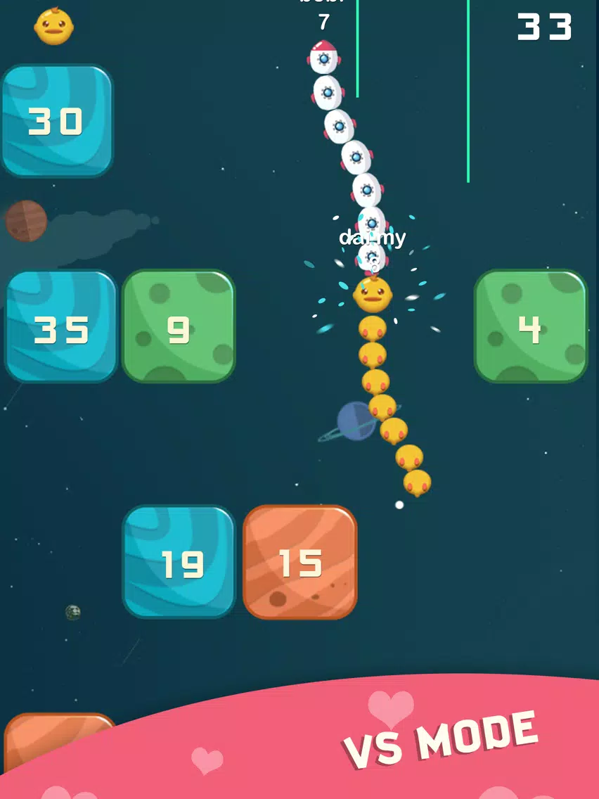 Space Race - Snake and Blocks iPad  स्क्रीनशॉट