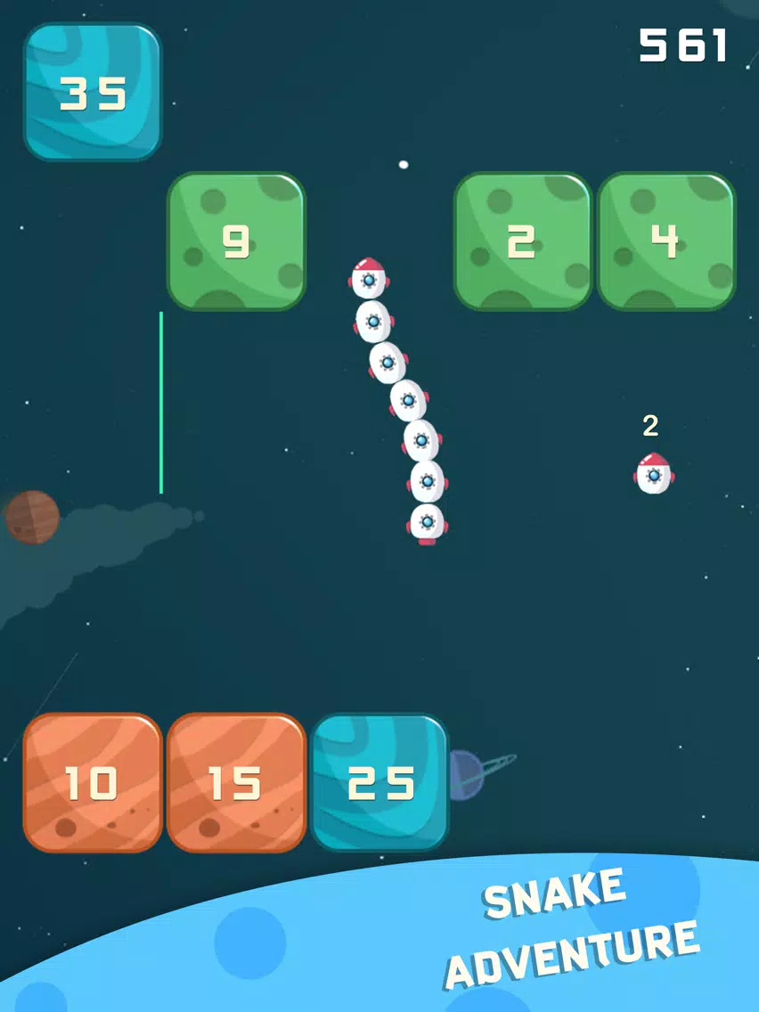 Space Race - Snake and Blocks iPad  स्क्रीनशॉट