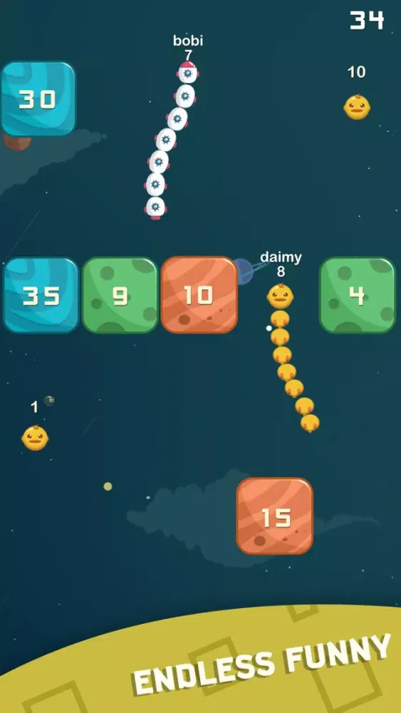 Space Race - Snake and Blocks スクリーンショット