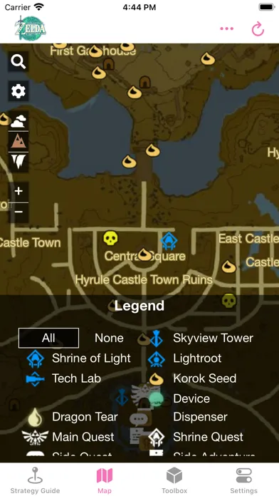 Capturas de tela do Tears Companion - Map&Handbook