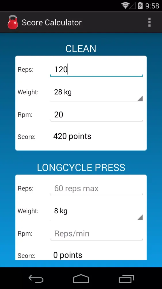 Kettlebell Pentathlon Ekran Görüntüleri