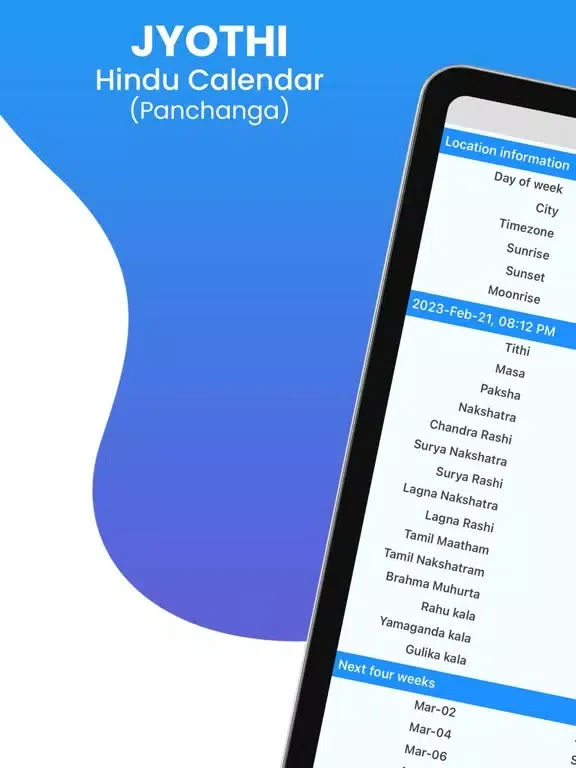 Ảnh chụp màn hình của Jyothi (Panchanga) iPad 