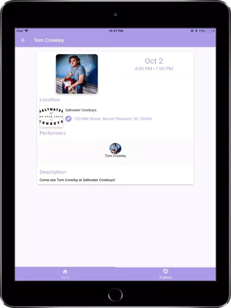 Jyve: Find Local Music iPad  স্ক্রিনশট