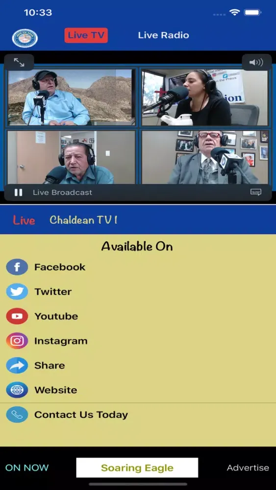 Ảnh chụp màn hình của Chaldean TV