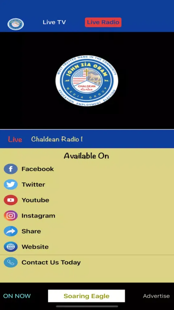 Ảnh chụp màn hình của Chaldean TV