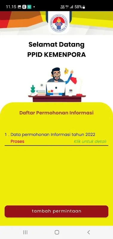 Скриншоты PPID KEMENPORA