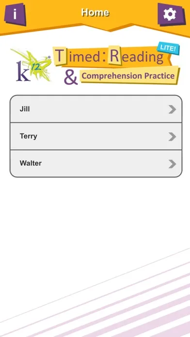 K12 Timed Reading & Comprehension Practice Screenshots