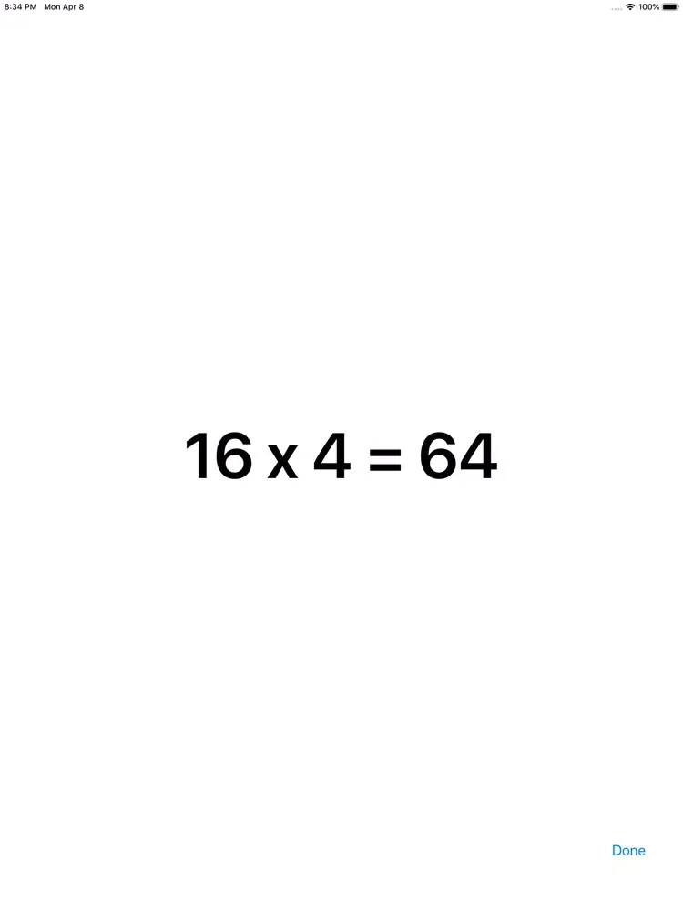 Tangkapan layar Multiplication Times Tables II iPad 