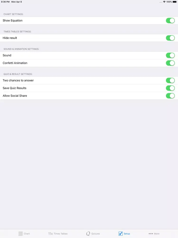 Tangkapan layar Multiplication Times Tables II iPad 